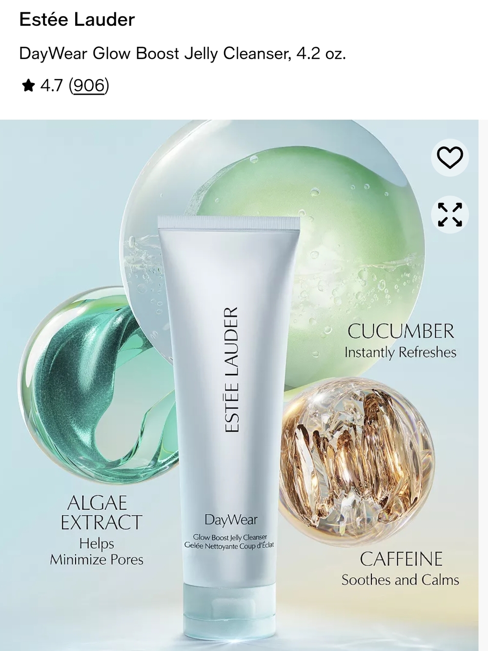 Estée Lauder Glow Boost Jelly Cleanser — White, Light Blue